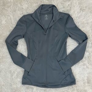 Apana Women’s XS Full Zip Athletic Jacket Gray – Thumbholes, Stretch Fit